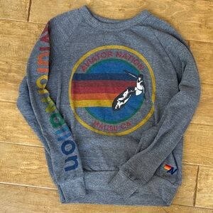 Aviator Nation Multicolor Graphic Crewneck Sweater